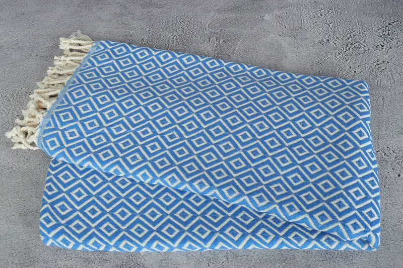 Lightweight towel, Kids Beach Towel, Wedding For Favor, 70x40 Cotton Diamond Towel, Bridal Shower Gift, Handwoven Turkish Towel, Turkish Towel Beach - 6