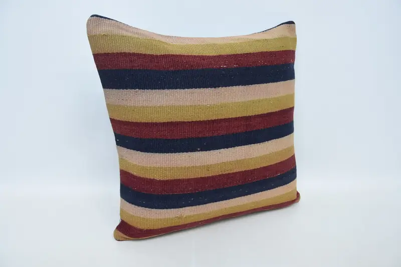 Turkish Rugs Pillow Sham, Sustainable Cushion Cover, Antique Pillows, Pillow for Couch, Home Decor Pillow, 24x24 Red Cushion, Cushion Case - 3