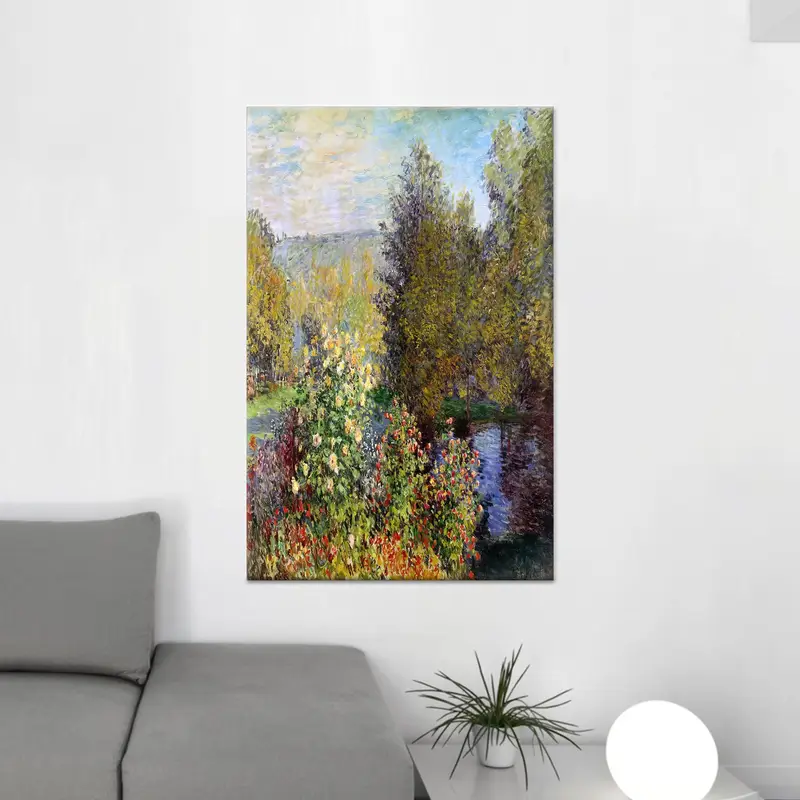 Zarif Kanvas Tablo: Montgeron'da Bahçenin Köşesi