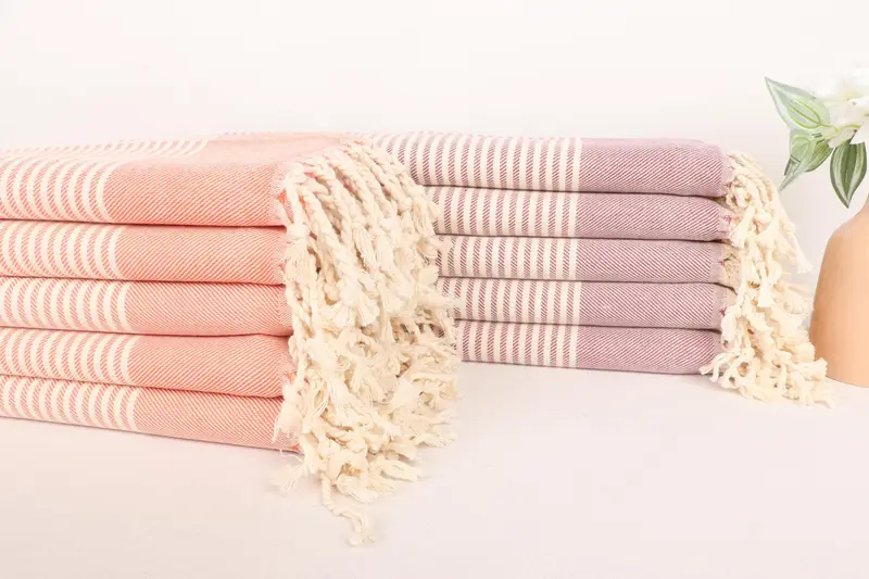40x24 Cotton Striped Towel, Wedding Anniversary Gift, Travel Towel, Bathroom Towels, Turkish Towel Hand Towel, Wedding Favors, Wedding Shower Gift - 2