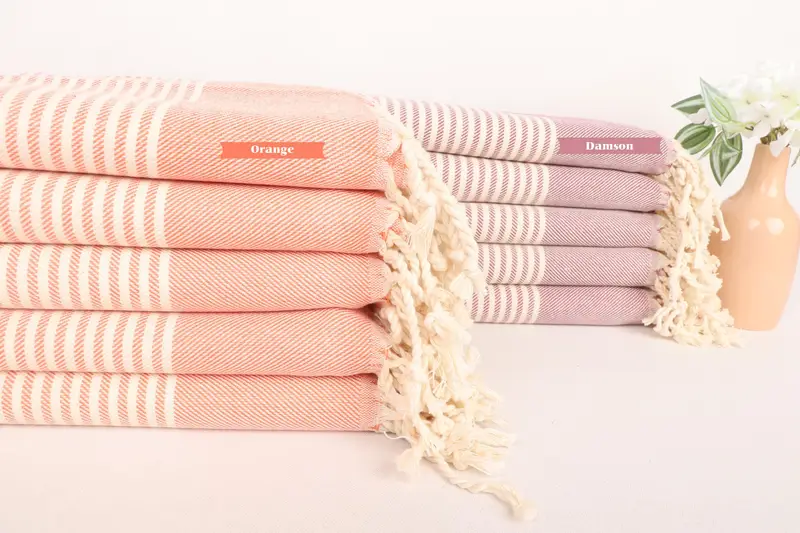 40x24 Cotton Striped Towel, Wedding Anniversary Gift, Travel Towel, Bathroom Towels, Turkish Towel Hand Towel, Wedding Favors, Wedding Shower Gift - 1