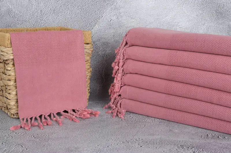 48x20 Cotton Geometric Stonewashed Towel, Monogrammed Hand Towel, Personalized Kitchen Towel, Turkish Hand Towel, Wedding Day Gift For Bride - 3