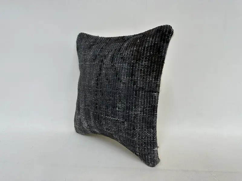 Cushion Cover, 14x14 Gray Pillow Sham, Vintage Kilim Pillow Pillow Case, Throw Kilim Pillow, Pillow for Sofa, Pillow for Couch, Patio Cushion - 4