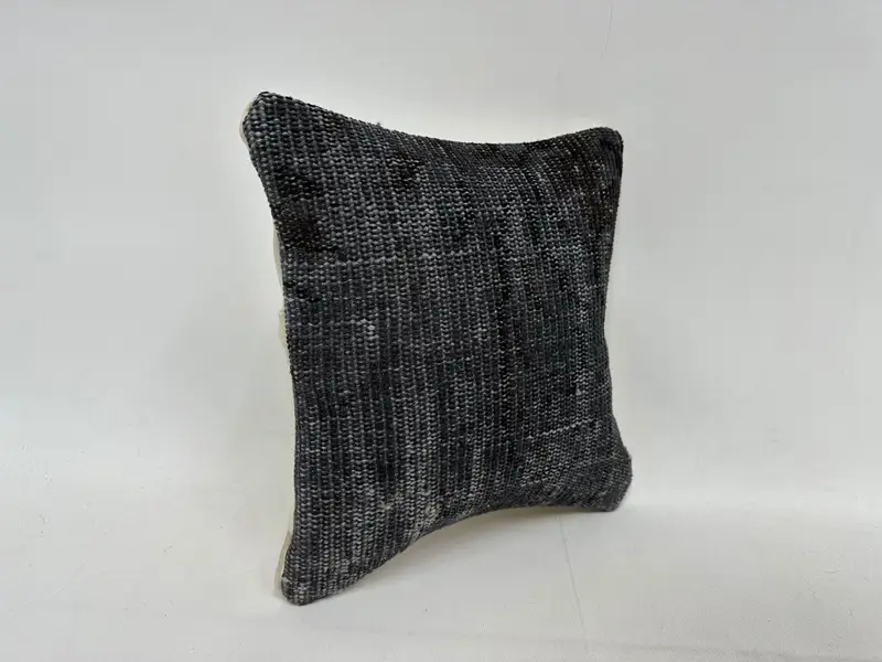 Cushion Cover, 14x14 Gray Pillow Sham, Vintage Kilim Pillow Pillow Case, Throw Kilim Pillow, Pillow for Sofa, Pillow for Couch, Patio Cushion - 3