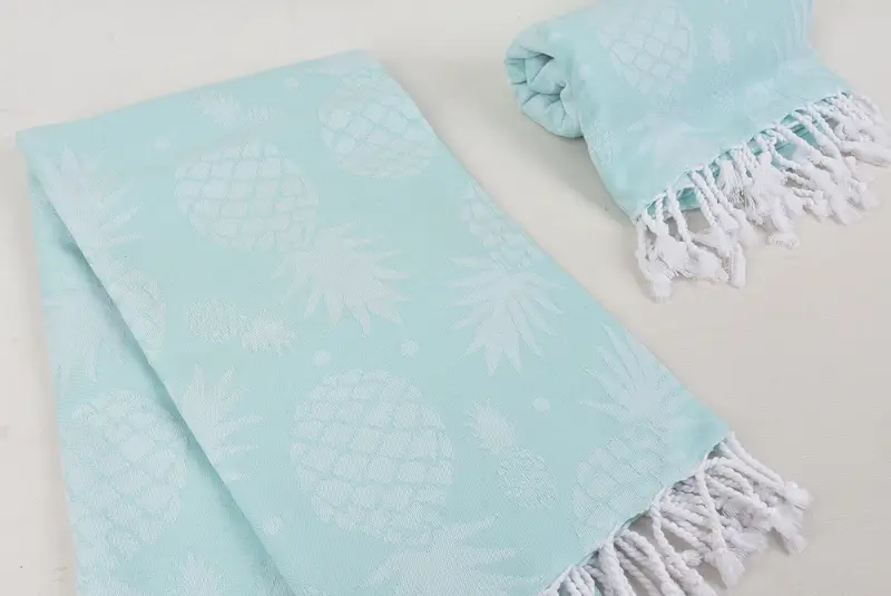 70x36 Cotton Pineapple Design Towel, Bridal Shower Favor, Summer Gift, Organic Cotton Towel, Monogram Beach Towel, Custom Beach Towel, Organic Towel - 7