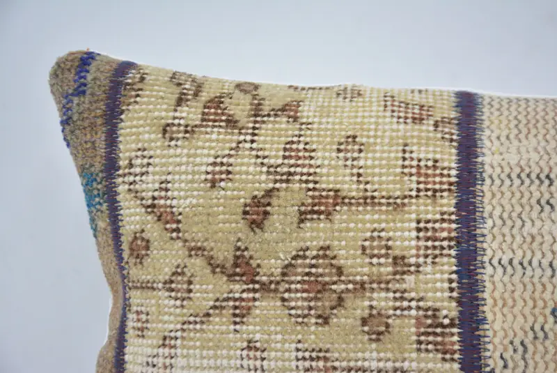Interior Designer Pillow, 12x24 Beige Cushion Cover, Pillow Cover, Handmade Kilim Cushion, Outdoor Bolster Pillow Sham, Pillow for Couch - 2
