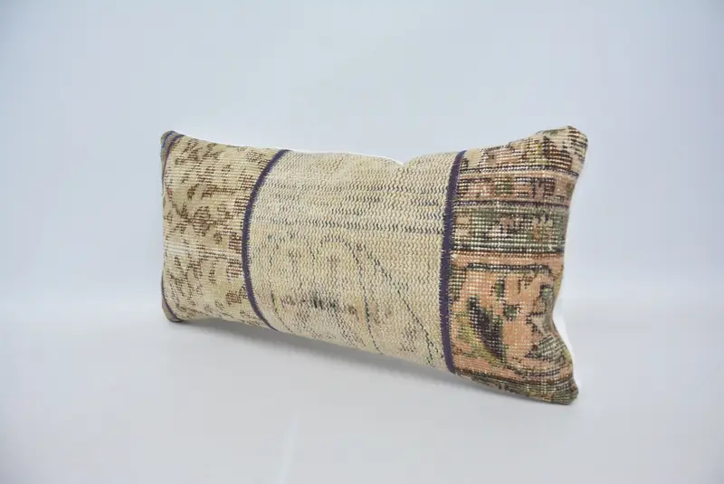 Interior Designer Pillow, 12x24 Beige Cushion Cover, Pillow Cover, Handmade Kilim Cushion, Outdoor Bolster Pillow Sham, Pillow for Couch - 4