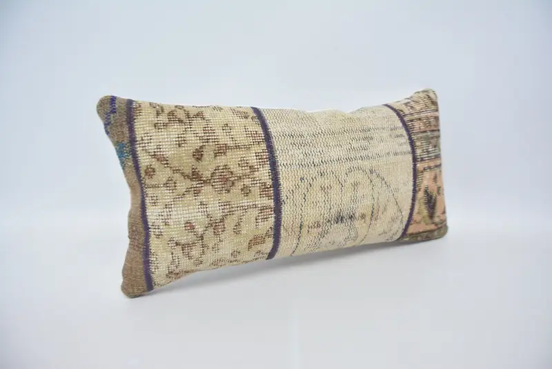 Interior Designer Pillow, 12x24 Beige Cushion Cover, Pillow Cover, Handmade Kilim Cushion, Outdoor Bolster Pillow Sham, Pillow for Couch - 3