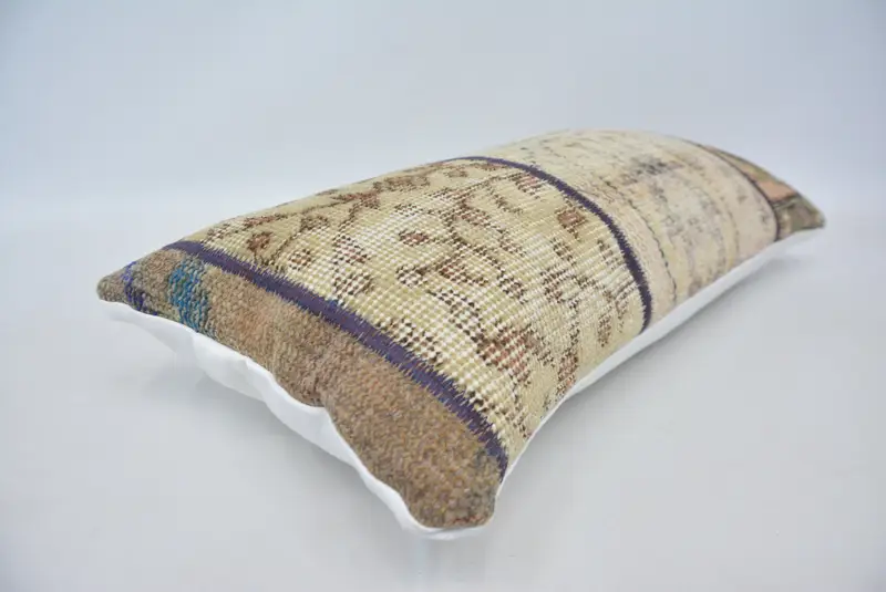 Interior Designer Pillow, 12x24 Beige Cushion Cover, Pillow Cover, Handmade Kilim Cushion, Outdoor Bolster Pillow Sham, Pillow for Couch - 6