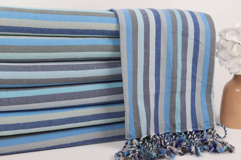 70x36 Cotton Striped Towel, Custom Wedding Gift, Embroidery Towels, Handmade Turkish Towel, Beach Towel Bulk, Gift For Her, Custom Gift, Guest Towel - 3