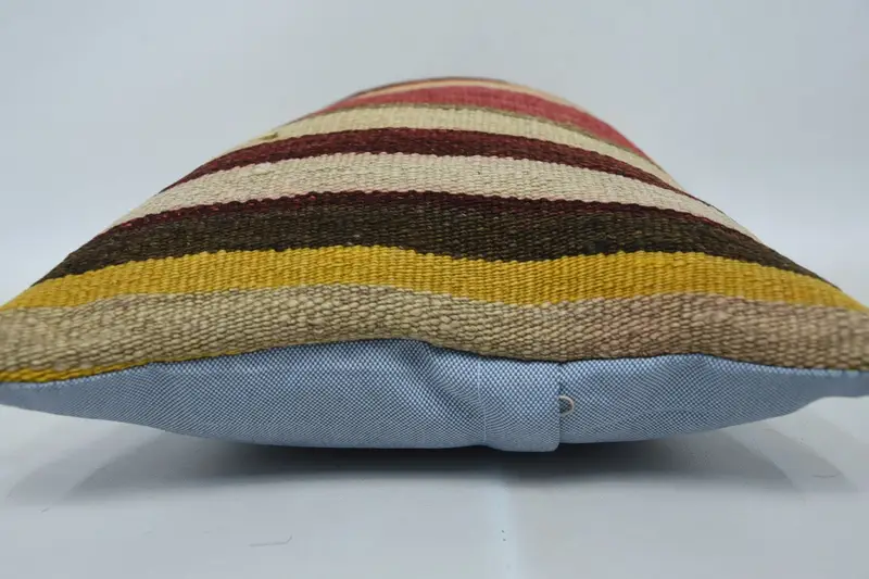 Handmade Kilim Cushion, 12x20 Beige Cushion Case, Antique Pillows, Ottoman Pillow, Bed Cushion Case, Throw Kilim Pillow, Pillow Cover - 5