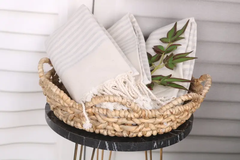 Home Decor Gifts, Lightweight Turkish towel, Spa Towel, Bachelor Towel, 70x40 Cotton Striped Towel, Wedding Gift For Bride, Wedding Gifts Towel - 5