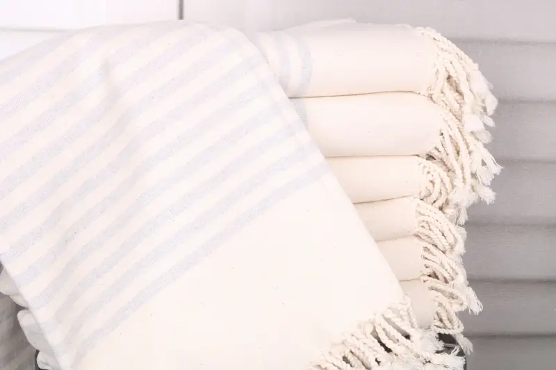 Home Decor Gifts, Lightweight Turkish towel, Spa Towel, Bachelor Towel, 70x40 Cotton Striped Towel, Wedding Gift For Bride, Wedding Gifts Towel - 1