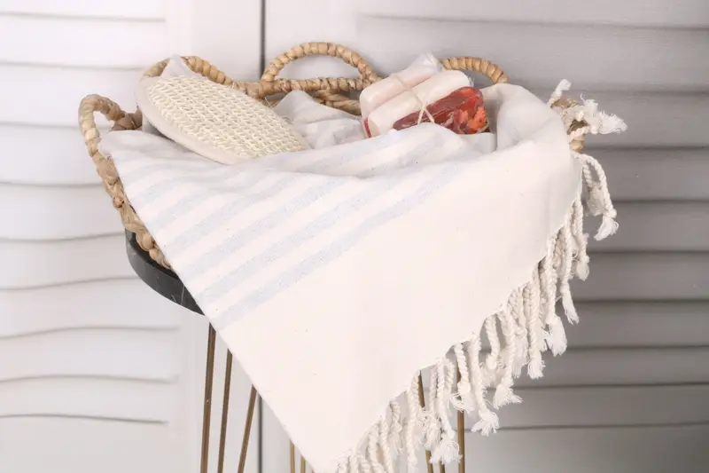 Home Decor Gifts, Lightweight Turkish towel, Spa Towel, Bachelor Towel, 70x40 Cotton Striped Towel, Wedding Gift For Bride, Wedding Gifts Towel - 2