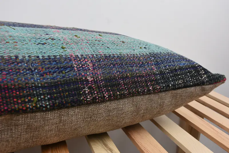 16x48 Green Cushion Case, Boho Pillow, Luxury Pillow Cover, Pillow, Muted Cushion Case, Kilim Pillow Cover, Antique Pillows - 7