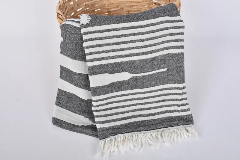Custom Handtuch, individuelles türkisches Handtuch, Badezimmertuch, Monogramm -Strandtuch, Luxusstrandtuch, 70 x 36 Baumwollstreifenhandtuch, türkisches Handtuch - 5