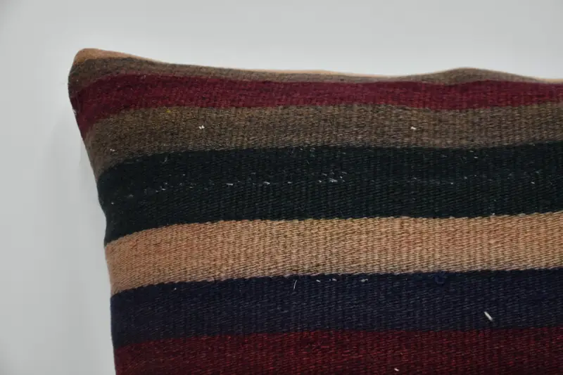 Pillow Cover, Meditation Cushion, Home Decor Pillow, 24x24 Blue Pillow, Vintage Kilim Throw Pillow, Pillow for Couch, Crochet Pattern Pillow - 2