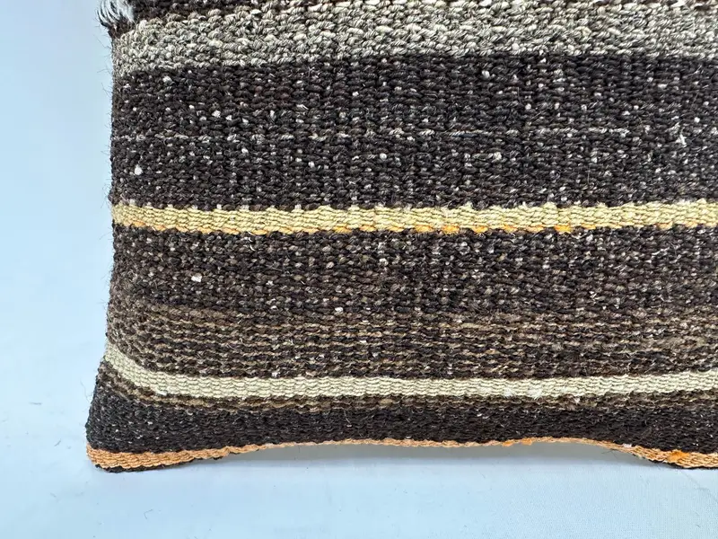 Cotton Pillow Sham, Antique Pillows, Pillow, Vintage Pillow, Vintage Pillow Sham, Shabby Chic Cushion Cover, 14x14 Brown Pillow Cover, Gift Pillow - 2