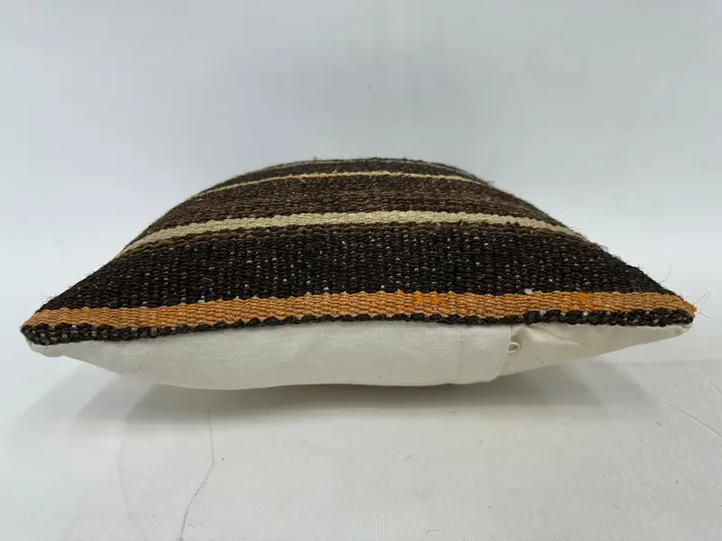 Cotton Pillow Sham, Antique Pillows, Pillow, Vintage Pillow, Vintage Pillow Sham, Shabby Chic Cushion Cover, 14x14 Brown Pillow Cover, Gift Pillow - 5
