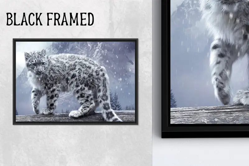 Vahşi Kış Kanvası: Man Cave için Karlı Hayvan Sahnesi