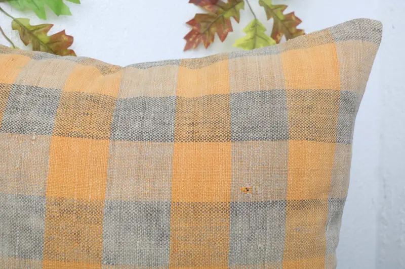 20x20 Yellow Cushion Cover, Pillow Cover, Gift Pillow, Tribal Pillow Case, Vintage Kilim Pillow, Toss Cushion, Kilim Cushion Sham - 5