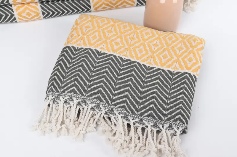 Luxury towel, Best Beach Towel, Gift For Him, Gift Towel, Bachelor Towel, 70x40 Cotton Chevron Towel, Personalized Turkish bath towel for home decor - 5