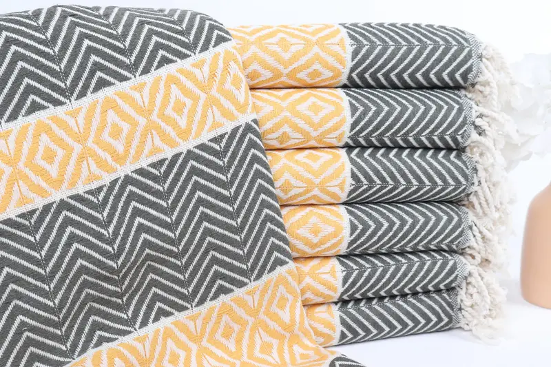 Luxury towel, Best Beach Towel, Gift For Him, Gift Towel, Bachelor Towel, 70x40 Cotton Chevron Towel, Personalized Turkish bath towel for home decor - 1