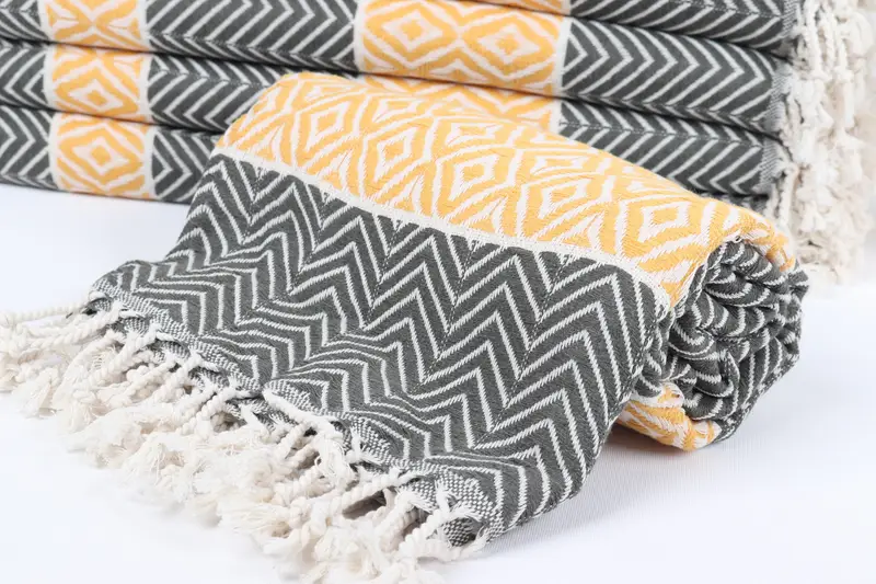 Luxury towel, Best Beach Towel, Gift For Him, Gift Towel, Bachelor Towel, 70x40 Cotton Chevron Towel, Personalized Turkish bath towel for home decor - 4