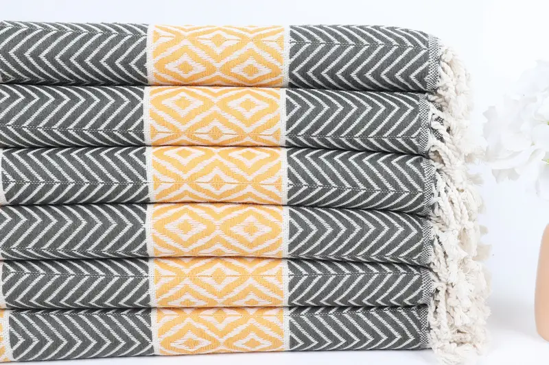 Luxury towel, Best Beach Towel, Gift For Him, Gift Towel, Bachelor Towel, 70x40 Cotton Chevron Towel, Personalized Turkish bath towel for home decor - 3