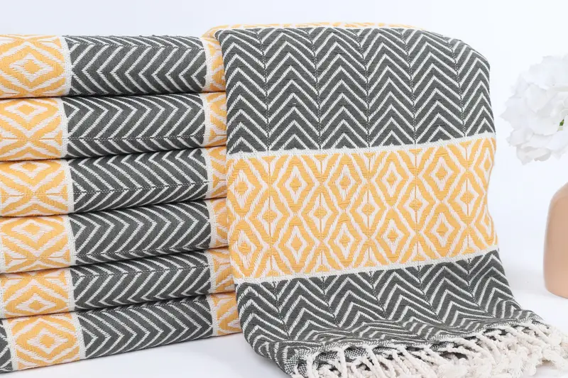Luxury towel, Best Beach Towel, Gift For Him, Gift Towel, Bachelor Towel, 70x40 Cotton Chevron Towel, Personalized Turkish bath towel for home decor - 2