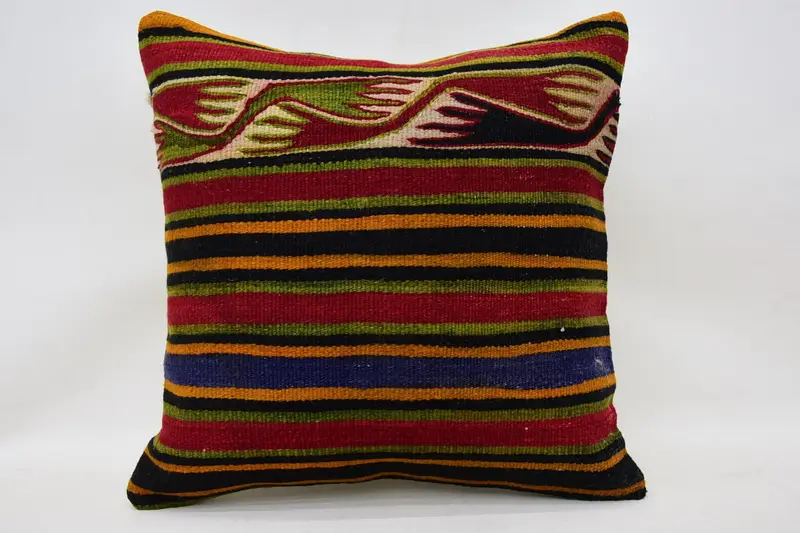 Personalized Gift Pillow Pillow Cover, Indoor Pillow Sham, Pillow for Sofa, Cushion, Vintage Pillow, Antique Pillows, 20x20 Red Cushion - 4