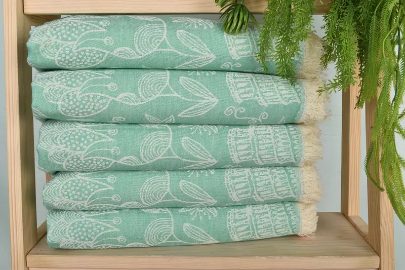 Turkish Tea Towel, Personalized Kitchen Towel, Turkish Towel Hand Towel, Bachelor Gifts, Summer Gift, 28x20 Cotton Italian Symbols Design Towel - 2