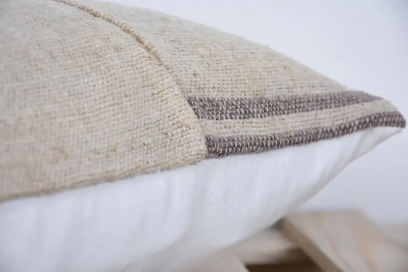 Colorful Cushion, 10x20 Beige Cushion, Cushion Cover, Throw Kilim Pillow, Cotton Pillow Sham, Kilim Cushion Sham, Vintage Kilim Throw Pillow - 7