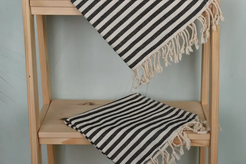 40x18 Cotton Striped Towel, Personalized Hand Towel, Gift For Coworker, Custom Hand Towel, Kitchen Towel, Beach Theme Bachelorette Party, Spa Towel - 5