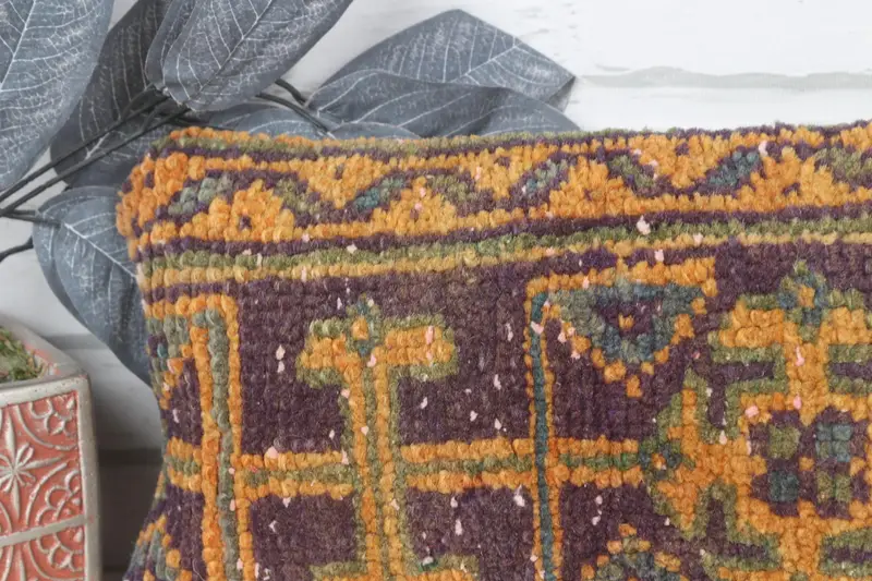 Ethnic Pillow Sham, Kilim Pillow Cover, 8x16 Blue Cushion Case, Handmade Kilim Cushion, Pillow Cover, Pillow for Sofa - 2