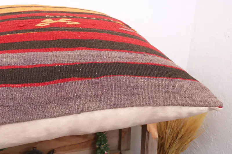 Antique Pillows, Authentic Pillow Sham, Cushion Cover, Gift Pillow, 28x28 Red Pillow Cover, Turkish Kilim Pillow, Seat Pillow Cover, Bed Pillow - 6