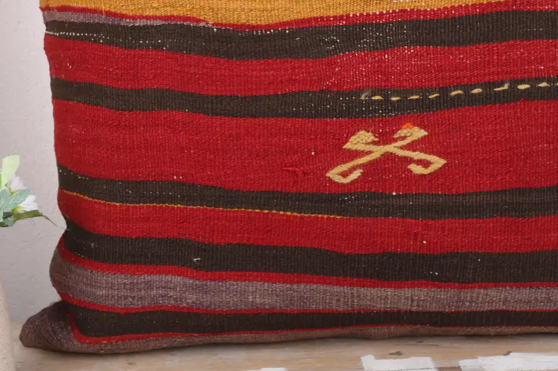 Antique Pillows, Authentic Pillow Sham, Cushion Cover, Gift Pillow, 28x28 Red Pillow Cover, Turkish Kilim Pillow, Seat Pillow Cover, Bed Pillow - 3