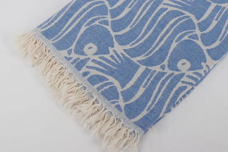 Turkish Beach Towel Bulk, 70x36 Cotton Fish Design Towel, Custom Beach Towel, Wedding Favors, Bridesmaid Gifts, Organic Towel, Bachelorette Favor - 8