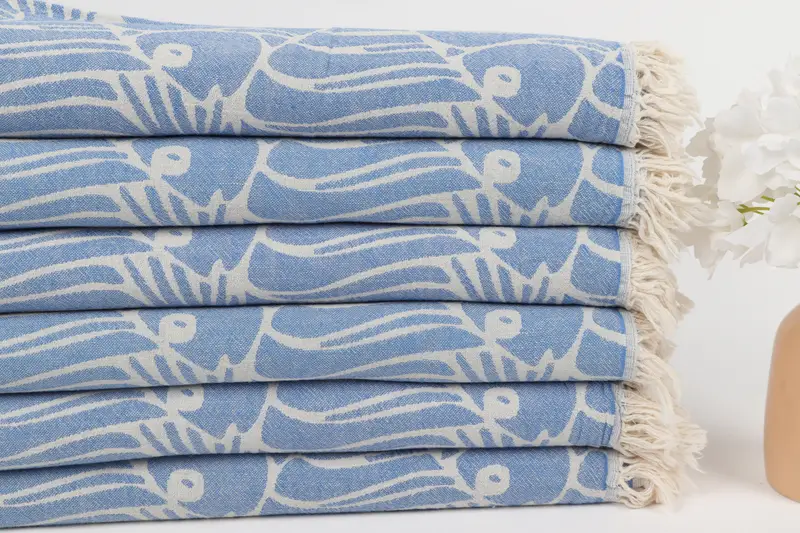 Turkish Beach Towel Bulk, 70x36 Cotton Fish Design Towel, Custom Beach Towel, Wedding Favors, Bridesmaid Gifts, Organic Towel, Bachelorette Favor - 4