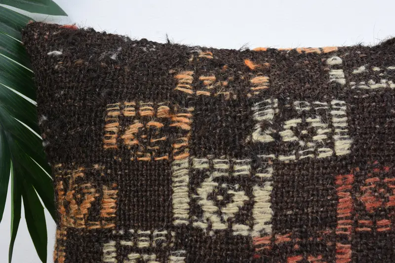 Pet Pillow Cover, 12x12 Brown Cushion Cover, Turkish Pillow, Turkish Kilim Pillow, Ethnical Kilim Rug Pillow, Cushion Cover, Outdoor Throw Pillow - 2