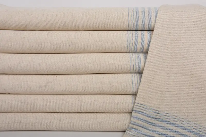 36x18 Linen Striped Towel, Wedding Hand Made Gift, Monogram Kitchen Towel, Monogram Hand Towel, Xmas Gifts, Bridesmaid Gift Towel, Wedding Gift - 2