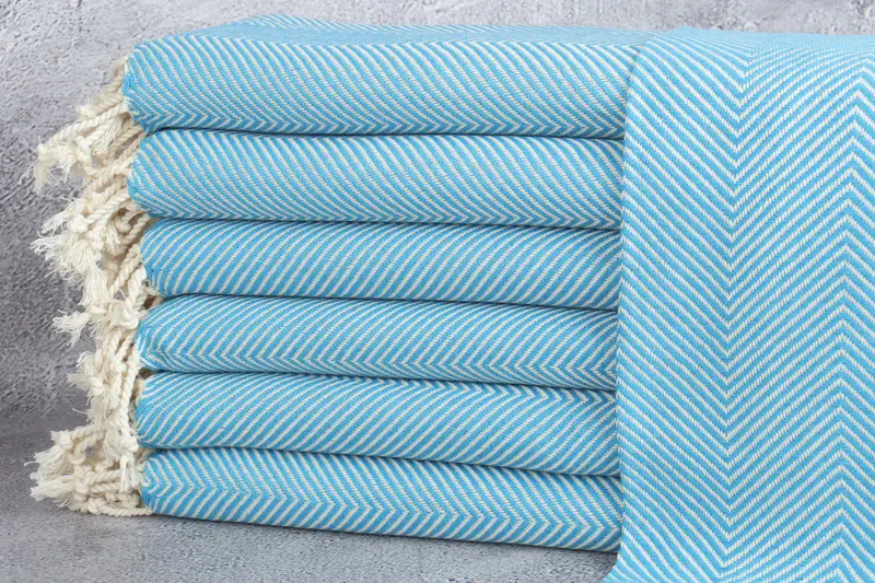Monogrammed Hand Towel, 40x20 Cotton Herringbone Towel, Monogram Tea Towel, Organic Towel, Monogram Kitchen Towel, Handmade Gift, Wedding Favors - 1