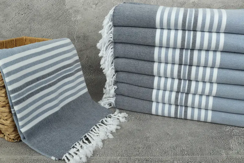 Travel towel, 68x40 Cotton Striped Towel, Monogram Turkish Towel, Bridesmaid Gifts Personalized, Custom Turkish Towel, Monogram Beach Towel - 3