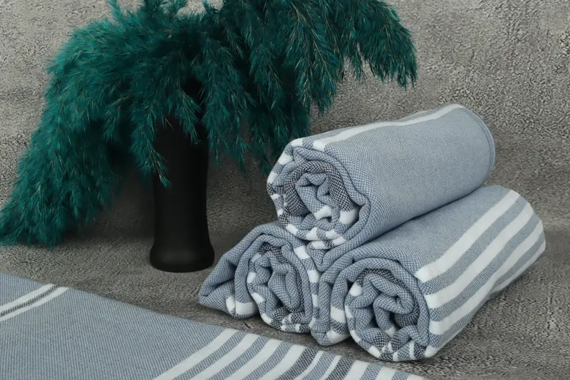 Travel towel, 68x40 Cotton Striped Towel, Monogram Turkish Towel, Bridesmaid Gifts Personalized, Custom Turkish Towel, Monogram Beach Towel - 7