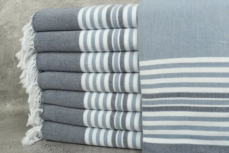 Travel towel, 68x40 Cotton Striped Towel, Monogram Turkish Towel, Bridesmaid Gifts Personalized, Custom Turkish Towel, Monogram Beach Towel - 1