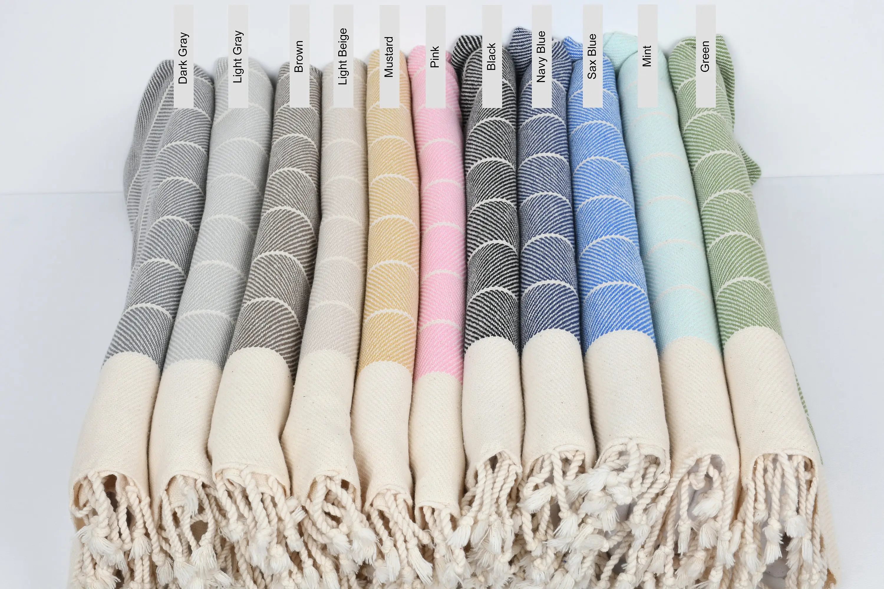 Turkish Tea Towel Cotton, Monogrammed Hand Towel, 16x36 Inches - 1