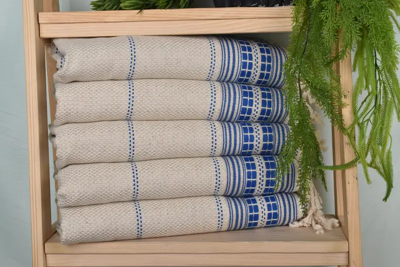 Wedding Favors, 40x20 Linen Striped Towel, Guest Towel, Handmade Gift, Bachelorette Party Items, Monogram Hand Towel, Turkish Hand Towel - 1