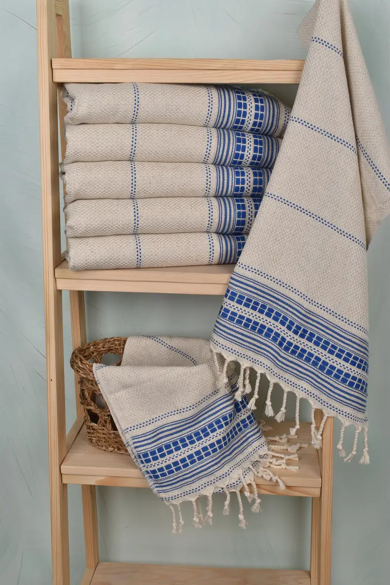 Wedding Favors, 40x20 Linen Striped Towel, Guest Towel, Handmade Gift, Bachelorette Party Items, Monogram Hand Towel, Turkish Hand Towel - 3