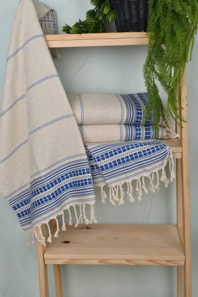 Wedding Favors, 40x20 Linen Striped Towel, Guest Towel, Handmade Gift, Bachelorette Party Items, Monogram Hand Towel, Turkish Hand Towel - 6