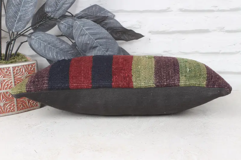 8x16 Red Cushion Cover, Cushion Case, Turkish Corner Pillow Cover, Pillow for Sofa, Ethnical Kilim Rug Pillow, Vintage Pillow, Bed Pillow Case - 5